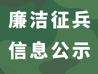 2025年下半年文登区廉洁征兵信息公示